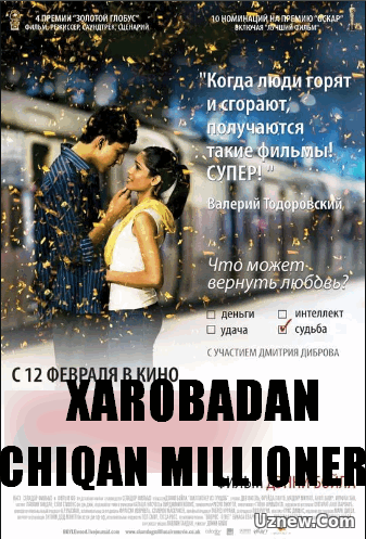 Xarobadan chiqqan millioner - (Hind kino Uzbek tilida) HD+