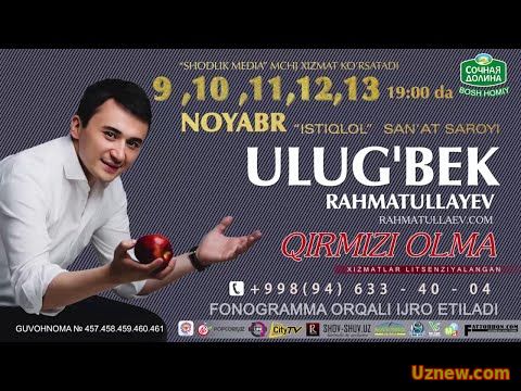 Afisha - Ulug'bek Rahmatullayev 9-10-11-12-13 noyabr kunlari konsert beradi