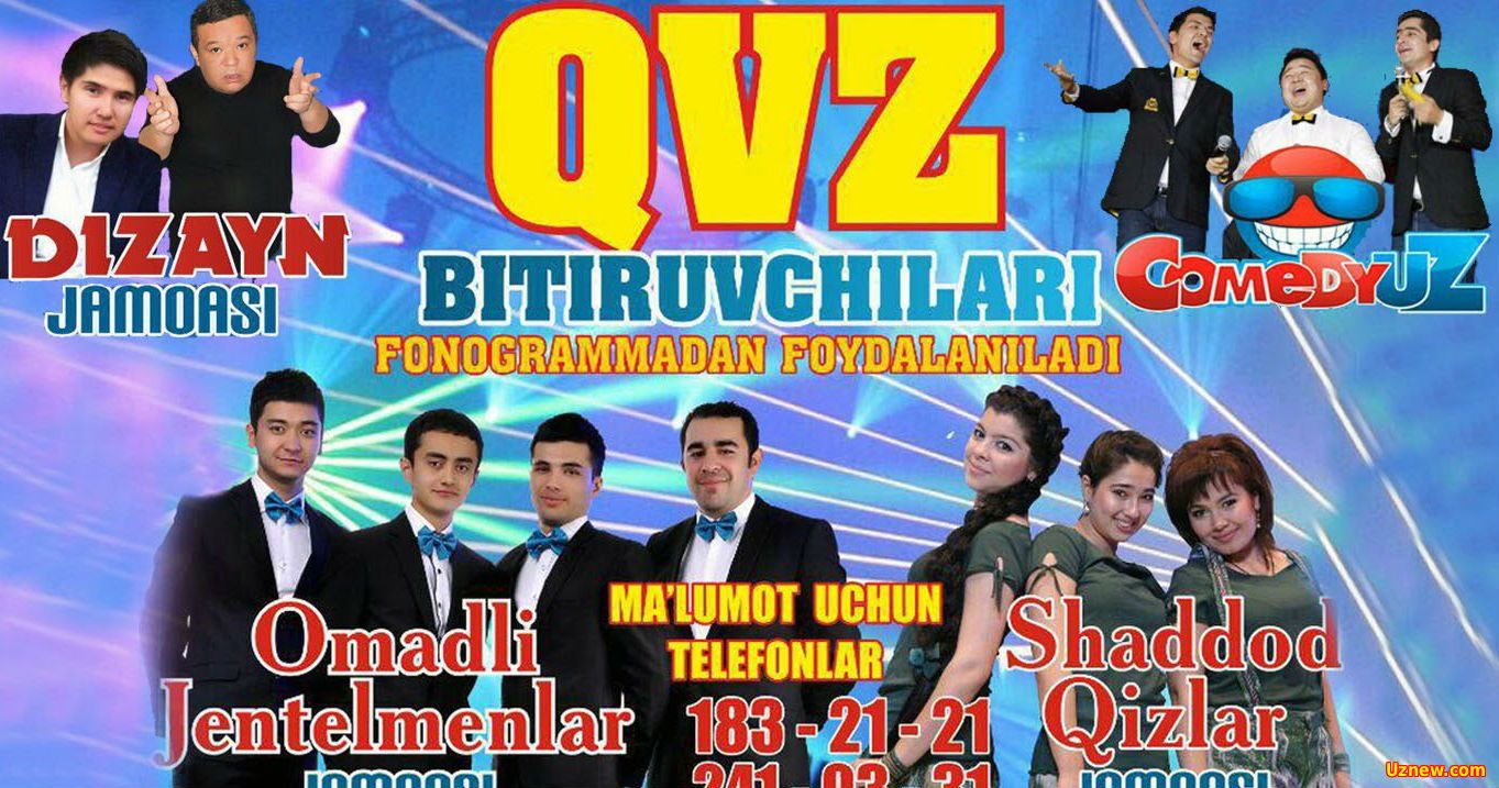 Afisha - QVZ Bitiruvchilari 1-2-3-9-10 aprel (2016)